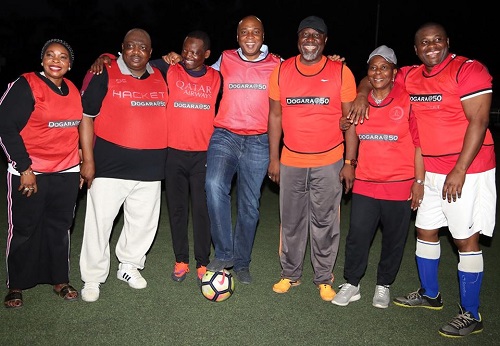 Tambuwal, Dino Melaye, Saraki Spotted Playing Football To Celebrate Yakubu Dogara’s 50th Birthday