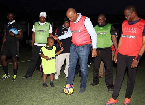 Tambuwal, Dino Melaye, Saraki Spotted Playing Football To Celebrate Yakubu Dogara’s 50th Birthday