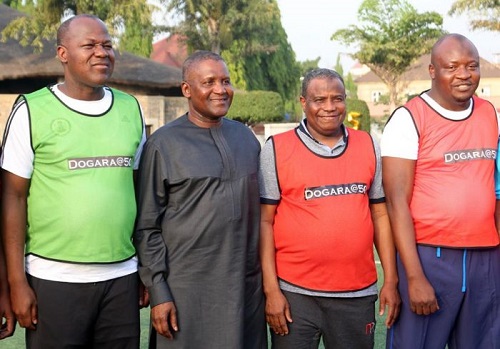 Tambuwal, Dino Melaye, Saraki Spotted Playing Football To Celebrate Yakubu Dogara’s 50th Birthday