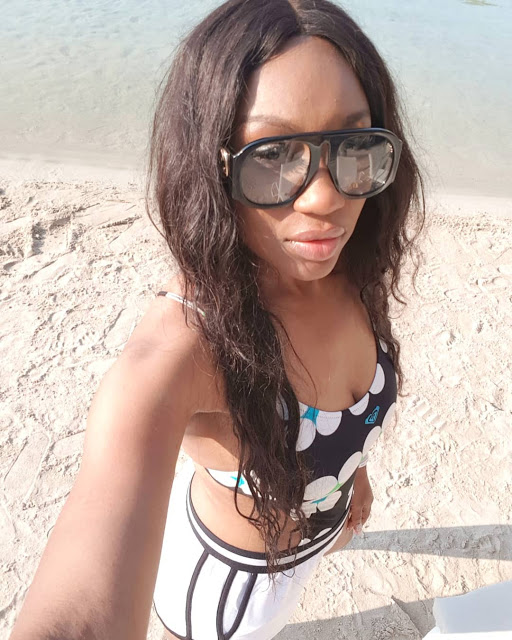 Actress, Ebube Nwagbo Shares Makeup-Free Bikini Selfies