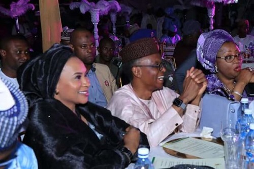 Photos Of Governor El-Rufai And His 2 Wives Dancing On Stage
