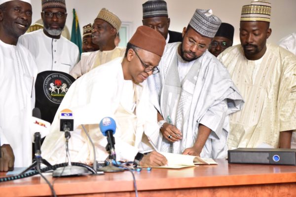 El-Rufai Signs 2018 Budget Worth N216bn into Law 