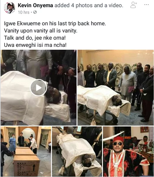Members of The Igbo Community Pays Their Last Respect to Eze Ndigbo in China As Body Arrives Nigeria Today [Graphics Photos]
