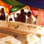 So Sad! Heartbreaking Photos From The Burial Of Couple Who Were Poisoned To Death With Their 3 Children In Imo