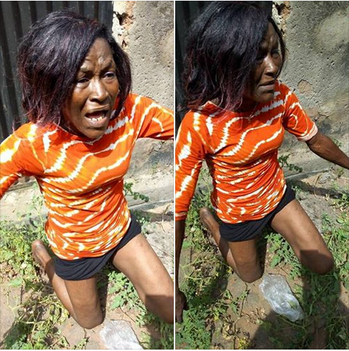 Lady Publicly Disgraced After She Was Caught Stealing from Man’s Pocket In Abia State [Photos]
