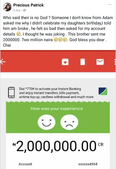 Just Like That, Nigerian Mom Gets N2m from Total Stranger To Celebrate Her Daughter's Birthday