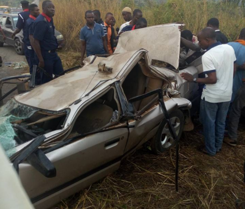 Tears Of Joy As 4 People Miraculously Crawls Out Alive From Car After Truck Fell On It In Top Western State [Photos]