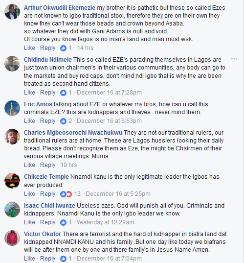 Outrage As Igbo Leaders Pay Homage To OPC Leader, Gani Adams In Lagos [Photos]