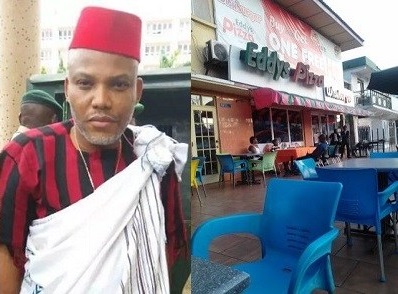 Nnamdi Kanu Reportedly Spotted In Ghana, Buying Pizza