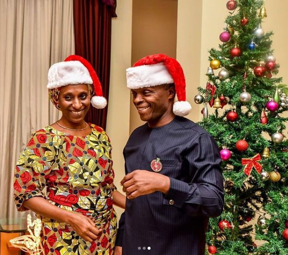 Wife of VP of Nigeria, Dolapo Osinbajo, Sends Nigerians, Season’s Greetings with A Beautiful Photo