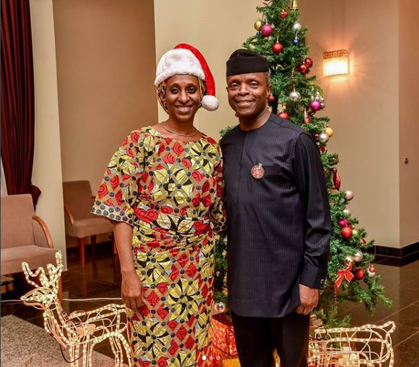 Wife of VP of Nigeria, Dolapo Osinbajo, Sends Nigerians, Season’s Greetings with A Beautiful Photo