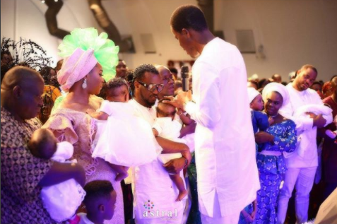 Peter Okoye Missing as Paul and Anita Okoye Releases Official Photos from Child Dedication and After-Party