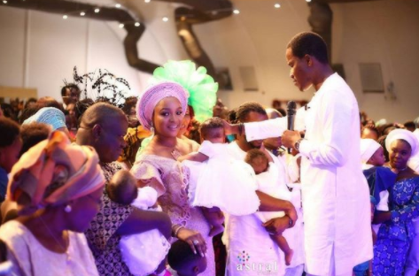 Peter Okoye Missing as Paul and Anita Okoye Releases Official Photos from Child Dedication and After-Party