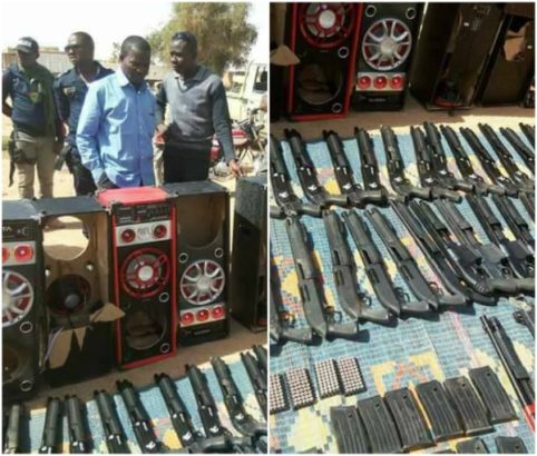 Police Intercepted Pump Action Rifles Hidden In Sound System And Exported To Nigeria [Photos]