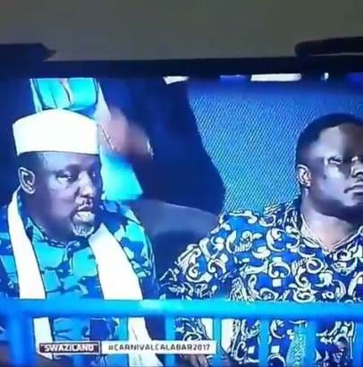 That moment Gov. Rochas’ mouth drops as South African ladies dance with bared b00bs at Calabar carnival [photos/Video]