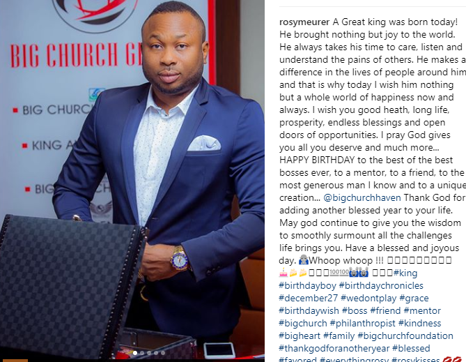 Alleged Home Breaker, Rosaline Meurer Celebrates Tonto Dikeh's Ex Husband Churchill As He Turns A Year Older