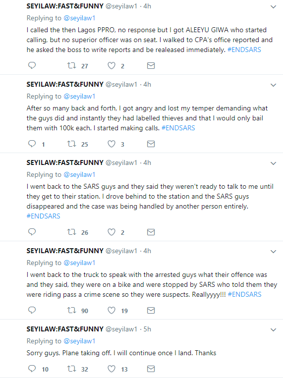 #EndSARS: Seyilaw Joins Campaign, Recounts His Ugly Experience