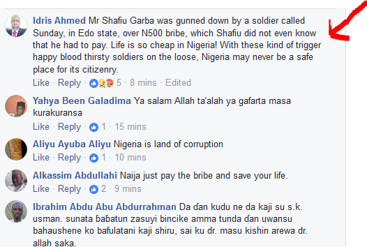 Trigger Happy Soldier Allegedly Kills A Man Over N500 Bribe At A Military Checkpoint In Edo [Details]