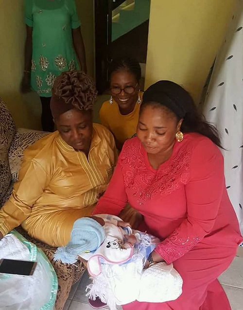 Bola Tinubu Smiles Again as His First Daughter Welcomes Bouncing Baby Boy After Many Years Of Marriage [Photos]
