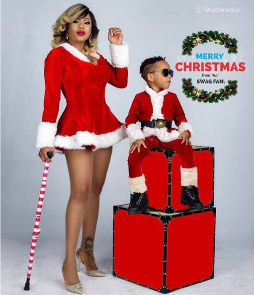 Toyin Lawani flaunts hot legs for Christmas shoot