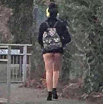 Police Stopped Woman Because They Taught She Was Walking Naked [Photos]