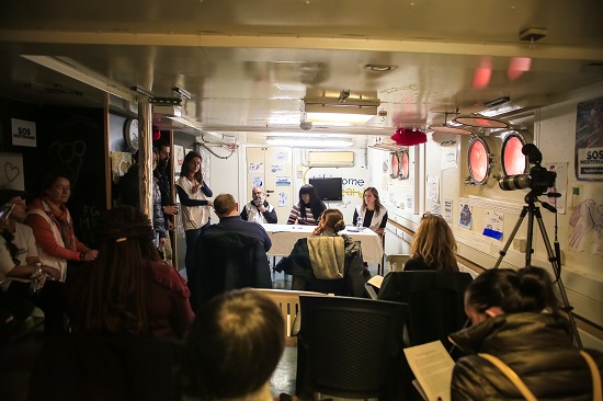 Stephanie Linus Visits The Rescue Ship “Aquarius” In Italy As She Advocates Against Human Trafficking [photos]