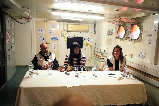 Stephanie Linus Visits The Rescue Ship “Aquarius” In Italy As She Advocates Against Human Trafficking [photos]