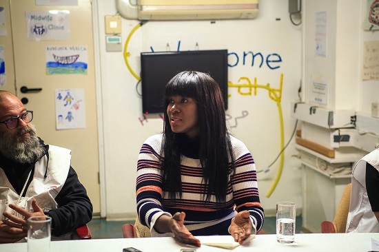 Stephanie Linus Visits The Rescue Ship “Aquarius” In Italy As She Advocates Against Human Trafficking [photos]