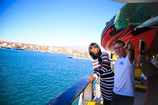 Stephanie Linus Visits The Rescue Ship “Aquarius” In Italy As She Advocates Against Human Trafficking [photos]
