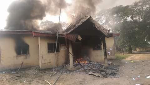 INEC Office In Delta State Set On Ablaze As Thugs Hijack Electoral Material 