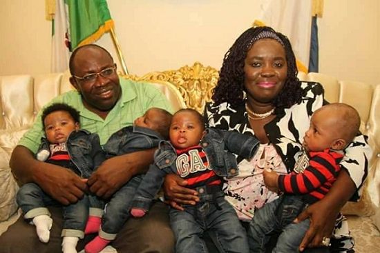 New Photos of Bayelsa Governor’s Cute Quadruplets as They Turn A Year Older