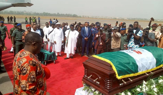 PHOTOS NEWS: South East Governors, Ministers, Receives The Body of Ex Vice President Alex Ekwueme In Enugu