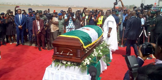 PHOTOS NEWS: South East Governors, Ministers, Receives The Body of Ex Vice President Alex Ekwueme In Enugu