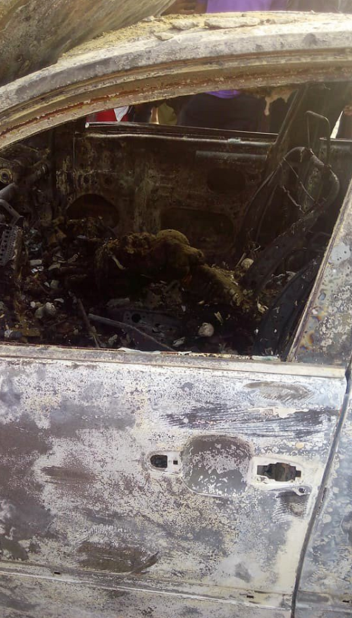 Endless Tears!!!Three Persons Burnt Beyond Recognition In Rivers State Car Accident [Graphic Photos]