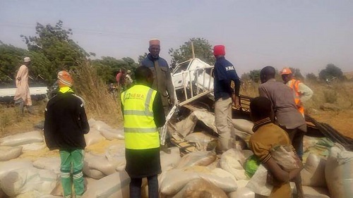 Truck with Faulty Tyre Crashed into A Bush, Many Feared Dead [Photos]