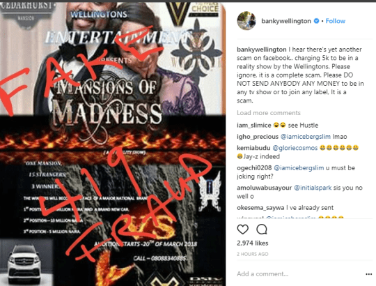 ‘We Are Not Charging 5k To Be In Reality Show By The Wellingtons’ – Banky W Reveals 