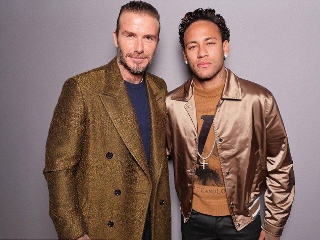 Neymar and David Beckham meet at Paris Fashion Week [Photos]