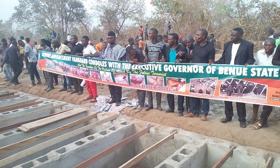 More Heart Breaking Photos from The Mass Burial for The 75 Victims of The Fulani Herdsmen Attack