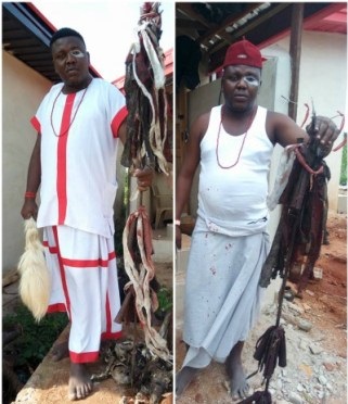 Popular Nigerian Native Doctor Shares Video Of Him Making Juju For ‘Yahoo’ Boy, Calls Out Pastor