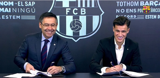 FC Barcelona Unveils £145m Record Signing Philippe Coutinho [Photos]