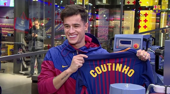 FC Barcelona Unveils £145m Record Signing Philippe Coutinho [Photos]