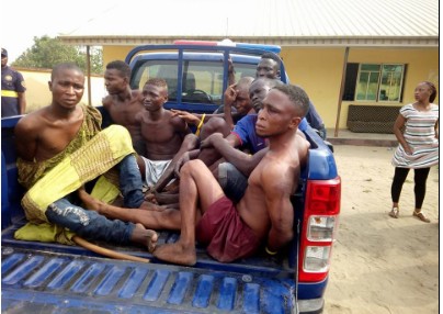 Photos of Cult Members Arrested by 2am In Lagos During Their Meeting