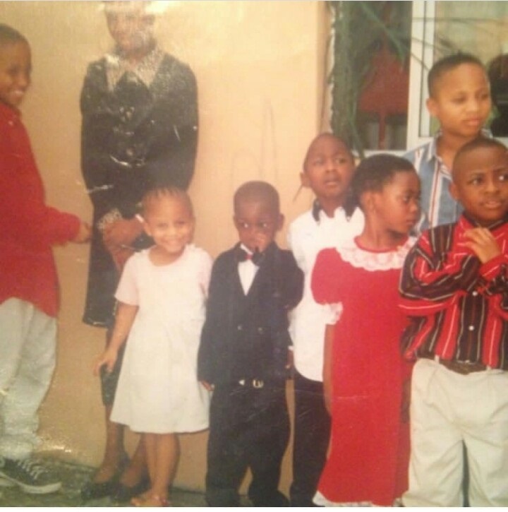Epic Throwback Photo of Davido and His Cousins When He Was 4yrs Old, Can You Spot Him?