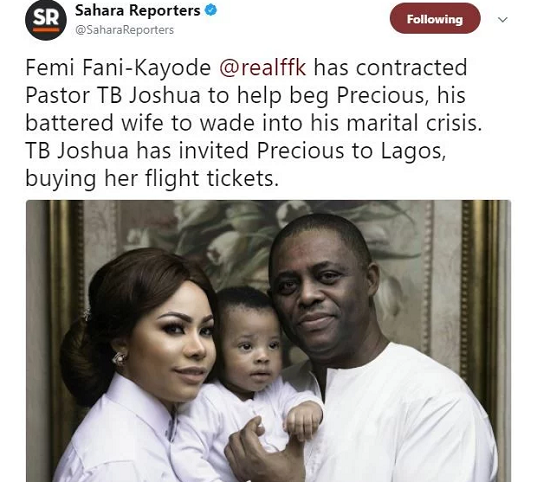 Sahara Reporters Still Coming for FFK Again, Reveals More Secrets