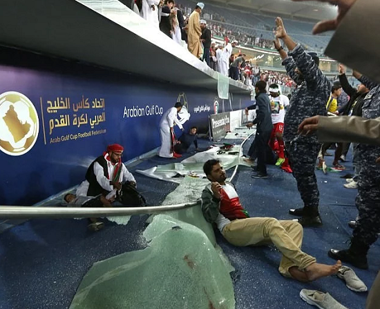 Over 30 Diehard Football Supporters Injured After Stadium's Glass Barrier Breaks [Photos]