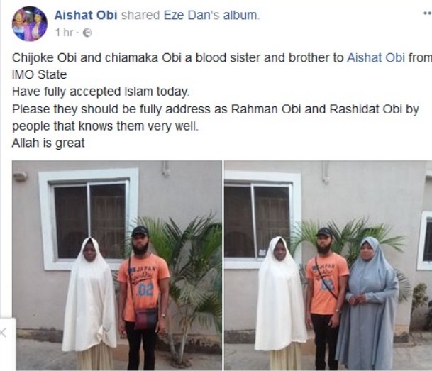 Two Igbos Convert To Islam In Owerri After THIS Happened [Photos]