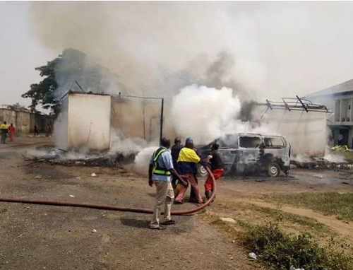 Official Residence Of Imo State Deputy Governor Completely Razed By Fire 
