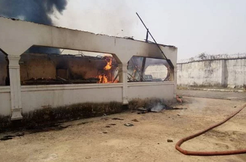Official Residence Of Imo State Deputy Governor Completely Razed By Fire 