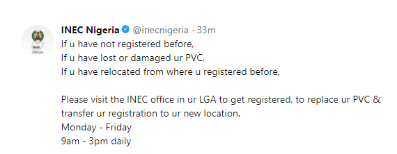 INEC Releases Information On How To Get Back Your Lost And Damaged PVC Back