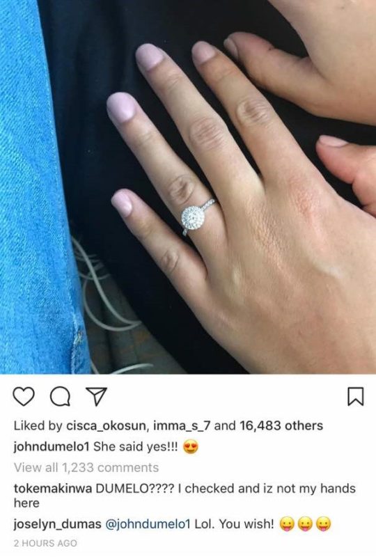 “She Said Yes” — Ghanaian Actor John Dumelo Finally Got Engaged And Reactions Follows